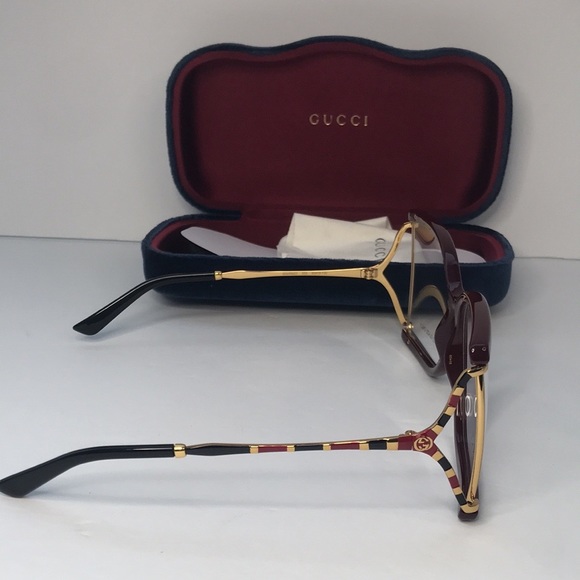 New - GUCCI WOMENS SQUARE TRANSPARENT SUNGLASSES GG0592S-003 - Picture 9 of 14